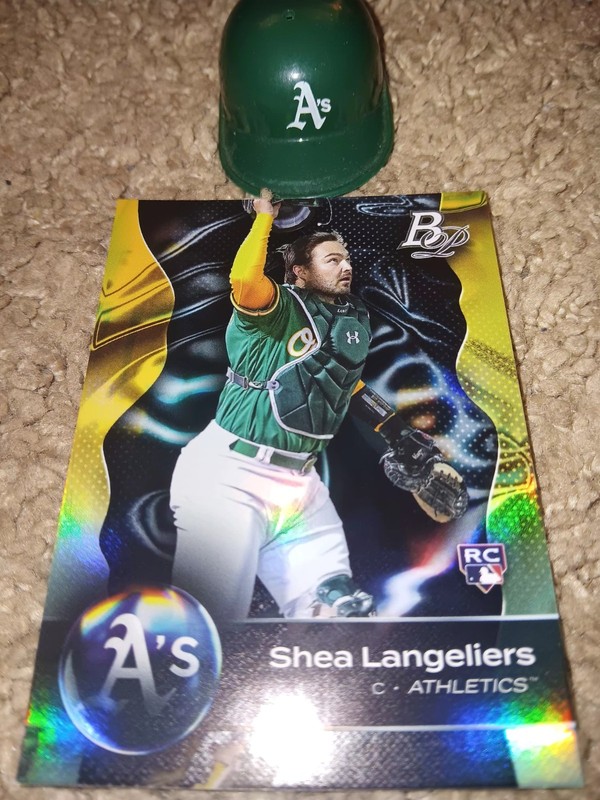 Shea Langeliers 2023 Bowman Platinum 🔥 REFRACTOR 🔥 #69 Athletics ROOKIE