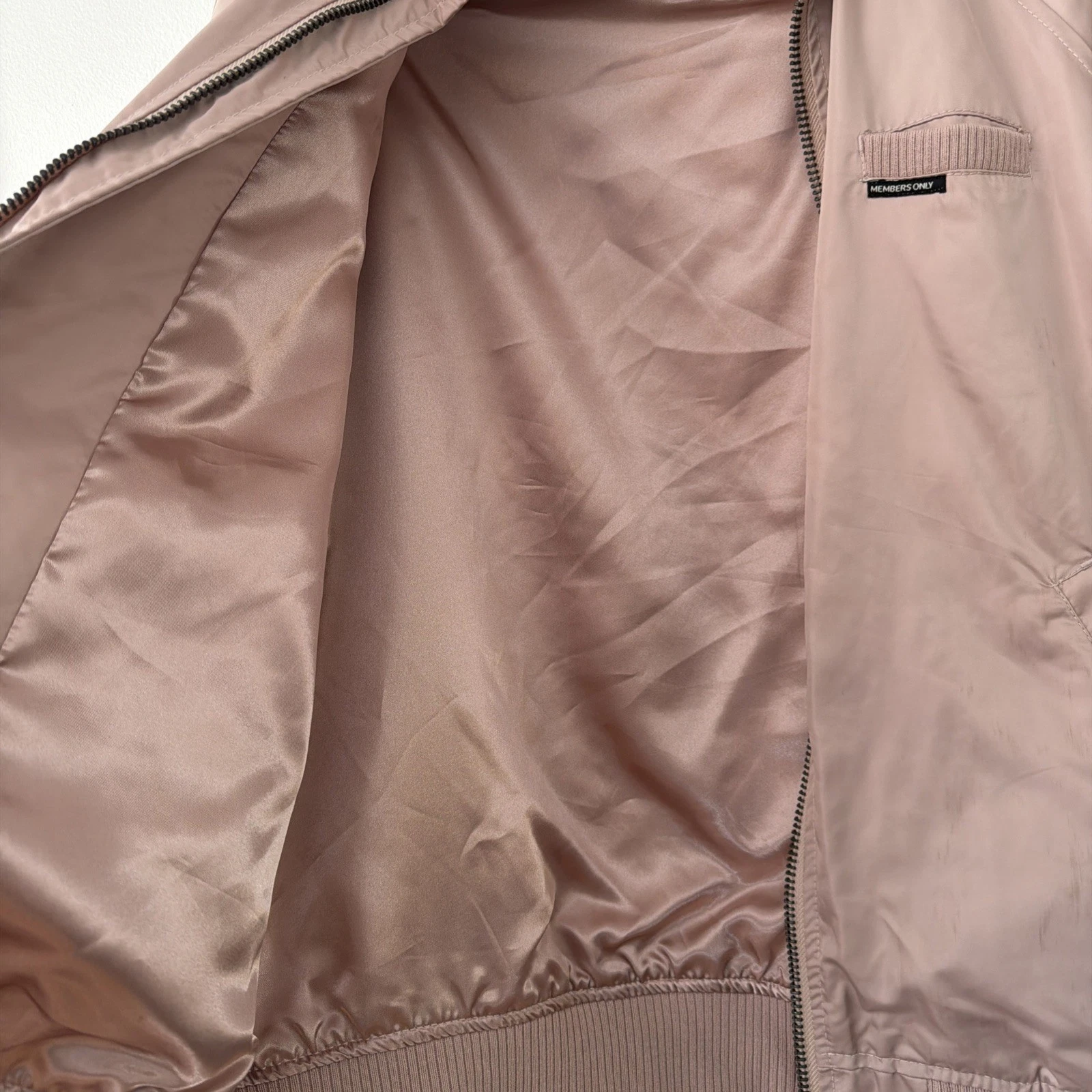 Members Only Iconic Racer Jacket Blush Pink Men's Medium bomber streetwear - product detail image 9