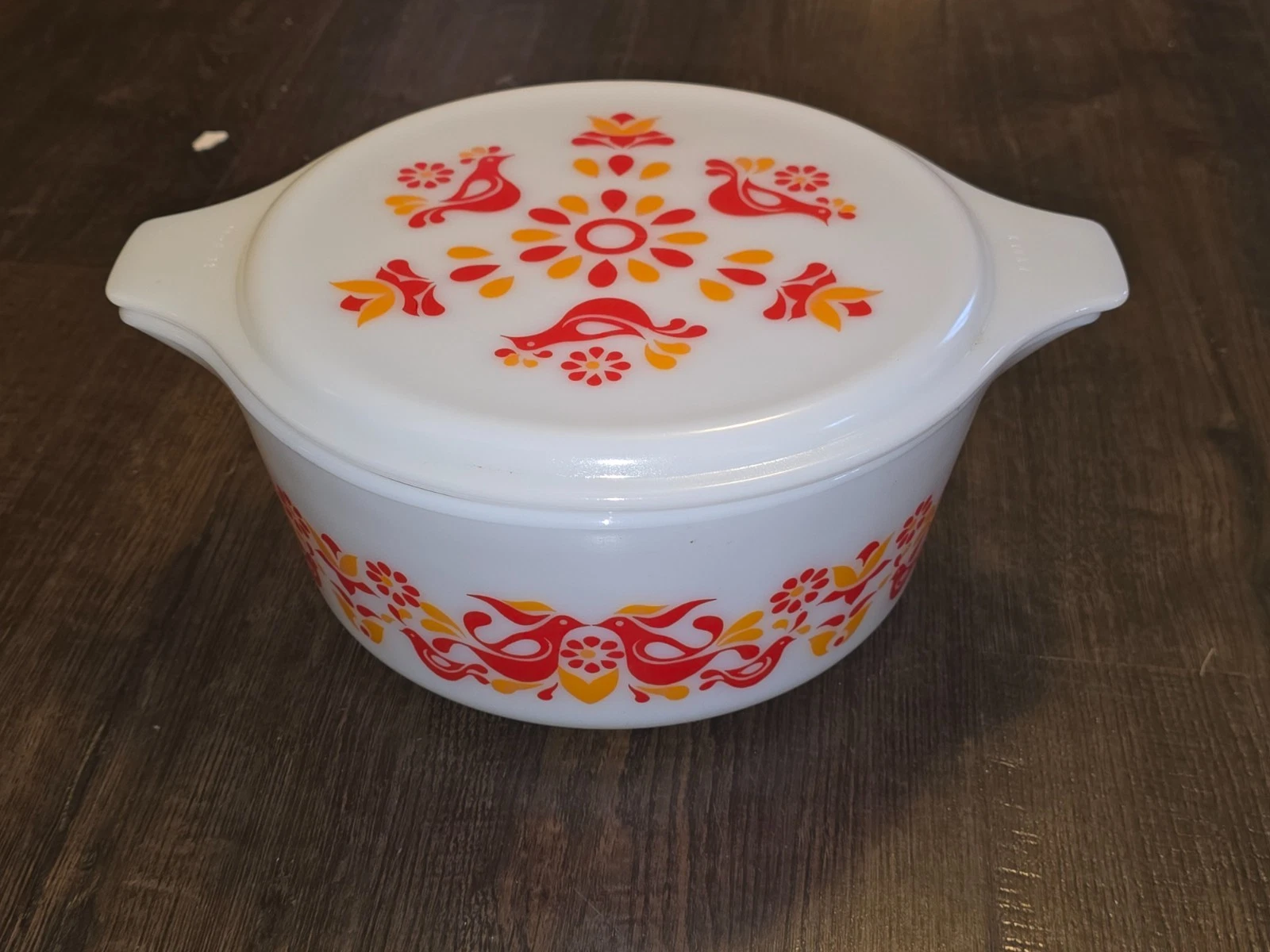 Vtg Penn Dutch Friendship Promo 475-B Casserole Dish with Lid 2.5 Qt