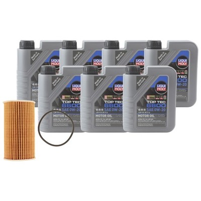 7L Liqui Moly Top Tec 6600 0W20 Mahle Engine Oil Change Kit for Range Rover XF