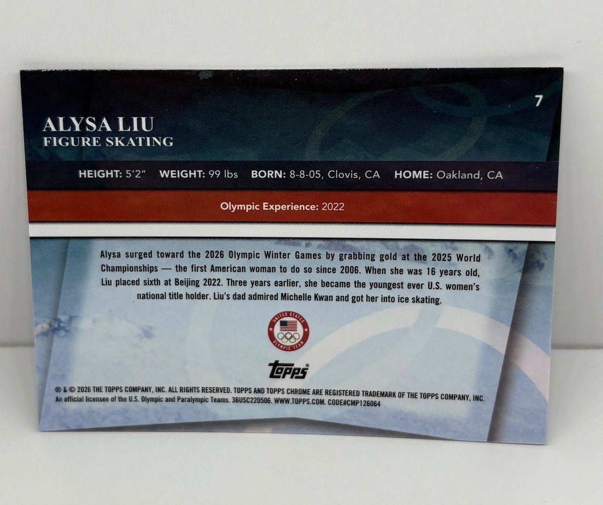 Topps US Winter Olympic box 未開封　アリサ　リュウ 2026 Topps Chrome U.S. Winter Olympics Complete Base Set #1-200