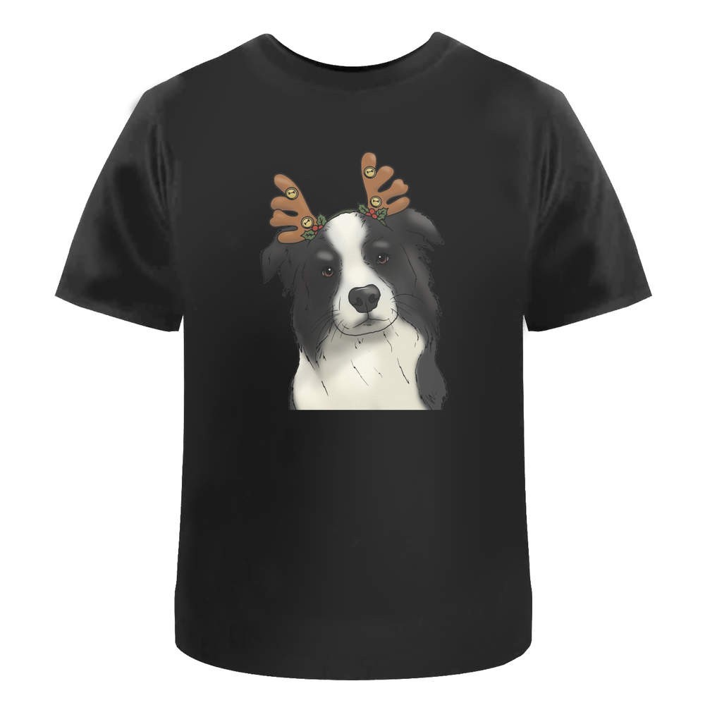 Unisex T-Shirt „Christmas Border Collie“ – 100% Baumwolle (S-XXL) (TA046383)