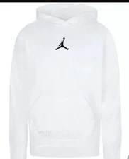 Nike Air Jordan Jumpman Dri-Fit Boys Kids White Hoodie Size Youth small 
