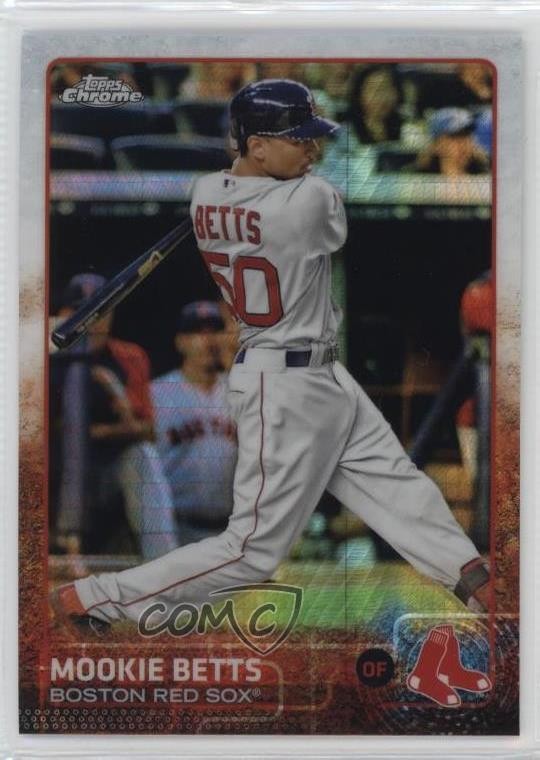 2015 Topps Chrome Prism Refractor Mookie Betts #67 0u0o
