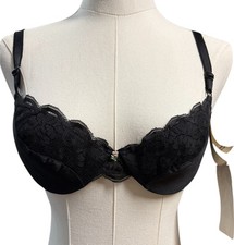 VTG Maidenform Bra NWT Black 34B Chantilly Demi Bra
