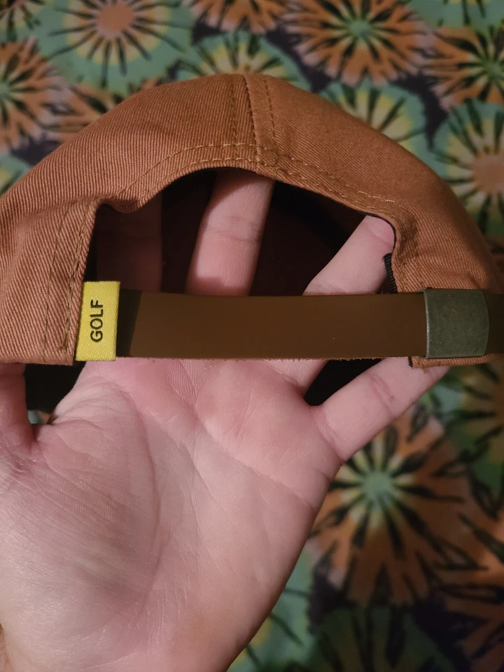 Gorra de golf Wang con correa trasera marrón bordada logotipo G para hombre Tyler The Creator Foto 2 de 4