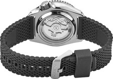 Seiko 5 Sports Men's Black Watch - SRPD95 BLACK DIAL SILICONE STRAP 2