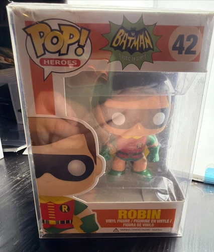 Funko Pop! Heros: DC Comics  ROBIN #42  Batman Classic Series W/ Protecter