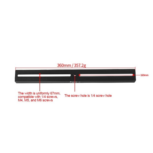 Black Dovetail Bar 360mm 450mm - Vixen Standard, Multi-Purpose Mounting Rail - Picture 6 of 7