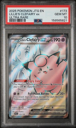 Pokemon Journey Together Lillie's Clefairy ex 173 PSA 10