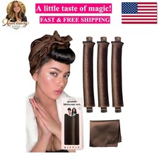 Grande Heatless Curls Overnight Rods No Heat Hair Curlers to Sleep Jumbo Foam...