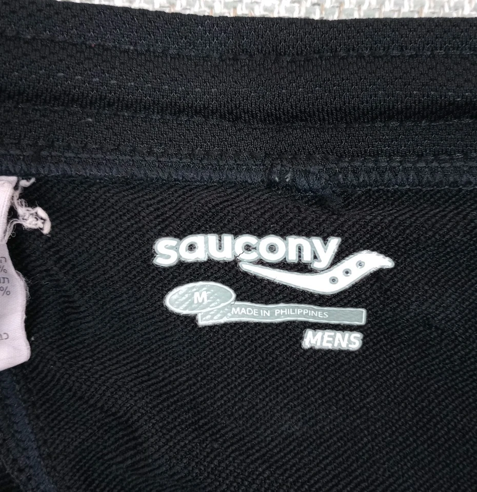 Leggings para correr Saucony Vizi Pro para hombre talla M negros naranjas elásticos  Foto 4 de 4