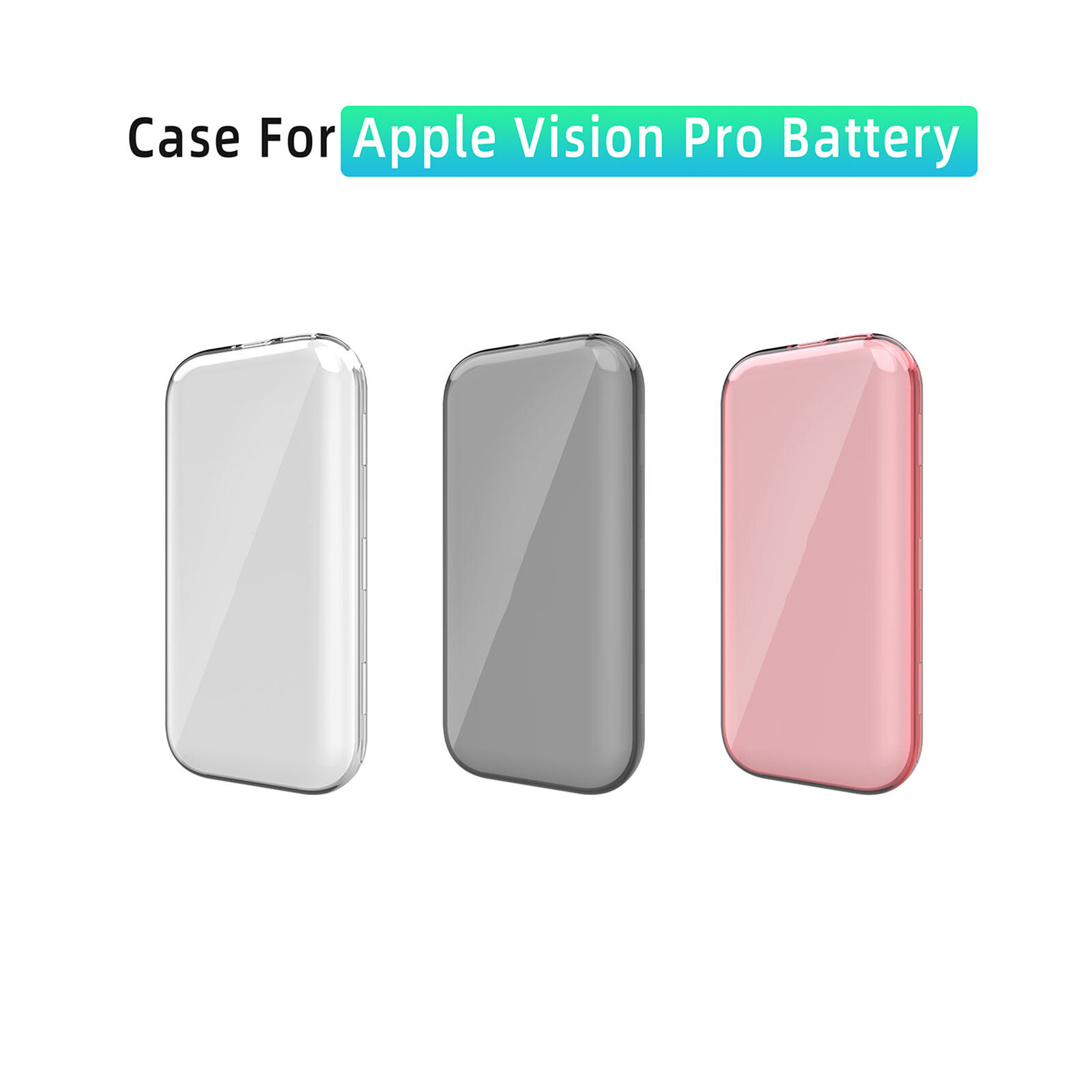 TPU Battery Protective Case For Vision Pro VR Transparent Cover Skin Accessories