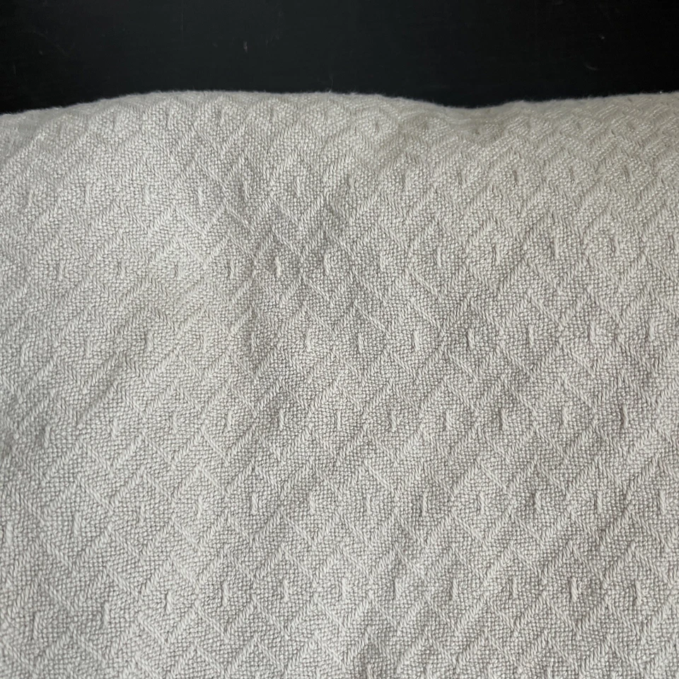 Manta de algodón orgánico Pottery Barn diamante doble simplemente topo colcha cubrecama Foto 2 de 4