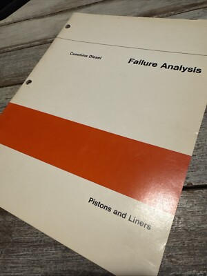 Cummins Piston Liner Failure Analysis Engine Book Manual Service NT NH V LTA KT