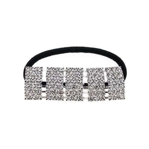4Pcs Elastic Hair Scrunchies Bands Crystal Rhinestone Hair Ties Accessories P... - Picture 3 of 5