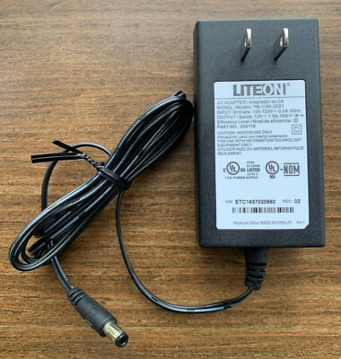 New LITEON 5Ft 12V 1500 mA Power Adapter for Yamaha P85, MO6 & MO8 Keyboards