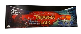 DRAGON'S LAIR CAST X4 Signed Arcade DEDICATED MARQUEE Autograph JSA COA CERT