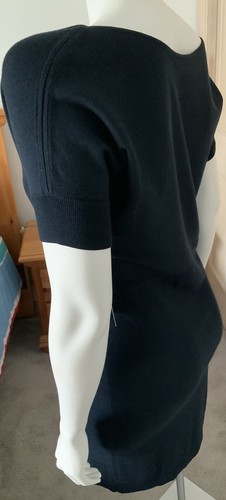 size PT navy WORTH NEW YORK short sleeve knit dress NWT retail $398 - Picture 4 of 10