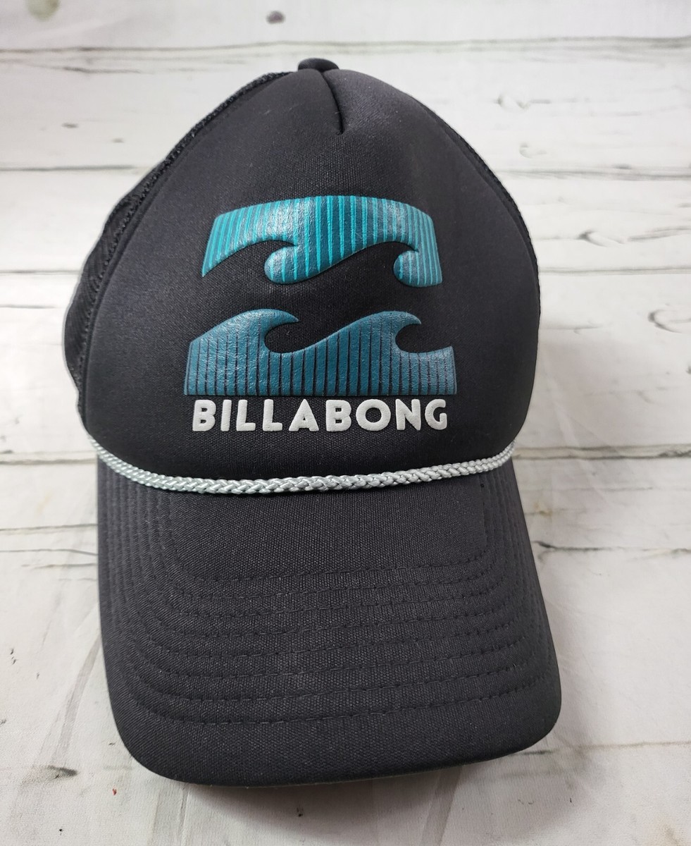 Vintage Billabong Black Mesh Snapback Baseball Cap EUC
