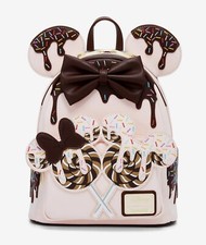 Loungefly Disney Minnie Mouse Chocolate Sprinkle Lollipop Ears Mini Backpack 