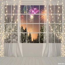 10'x10' CP Window Curtain Scenic Microfiber Fabric background backdrop BHF1854