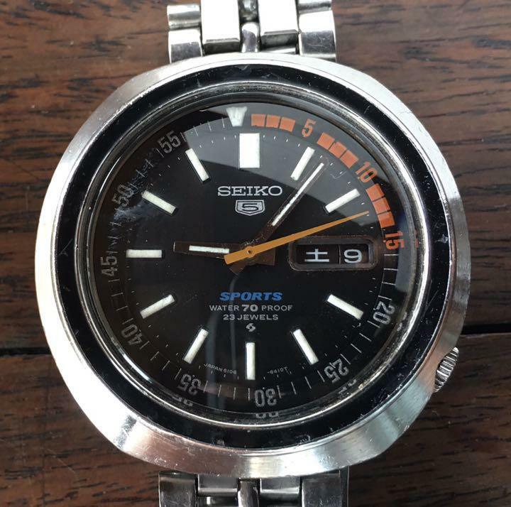 SEIKO 5 SPORTS 6106-6410 レトロ腕時計-