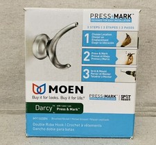 MOEN Darcy MY1503BN Double Robe Hook with Press and Mark in Brushed Nickel