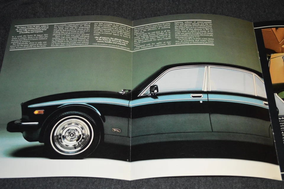 Jaguar XJ12 1980 SERIE III ORIGINAL DISTRIBUIDOR PÓSTER ANUNCIO DESPLEGABLE Foto 2 de 4