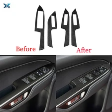 Real Carbon Fiber Window Lift Switch Panel Trim For Lexus NX 250 350 450h 2022+