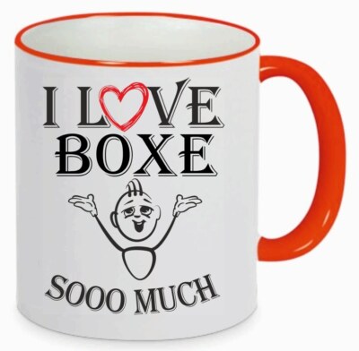 Kaffetasse I Love Boxe so Much Kaffee Becher Tasse Liebe Rot 202443