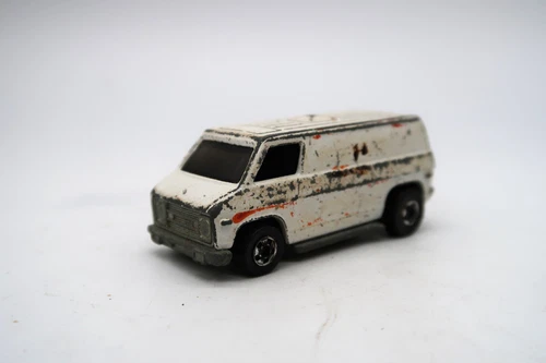 Vtg Hot Wheels Dodge White Super Van with Flames 1974 Hong Kong