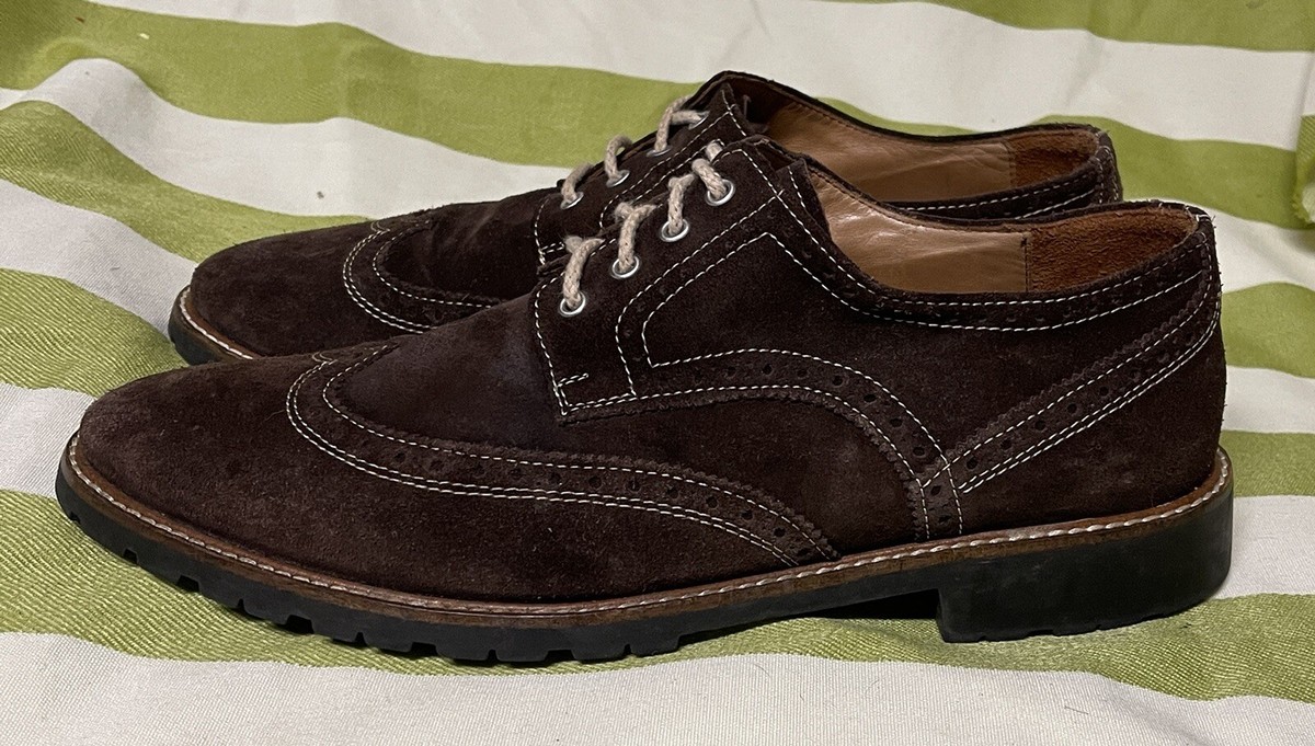MIKE KONOS ITALIAN WiNGTIP OXFORD SUEDE SHOES SIZE 12 | eBay display picture 1