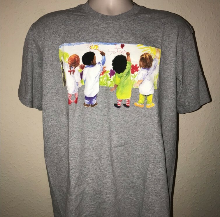 SS19 Supreme Kids heather grey tee size M medium T-shirt thumbnail 2