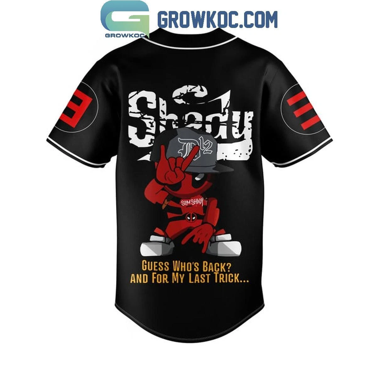 Eminem Deadpool Guess Who’s Back For The Last Trick Baseball Shirt