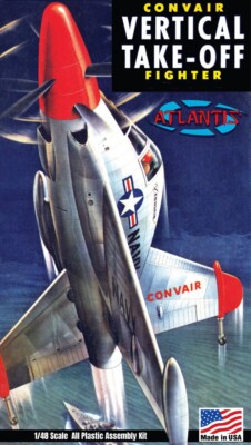 Atlantis 526 Convair Vertical Take Off VTO POGO Aircraft plastic model kit 1/48
