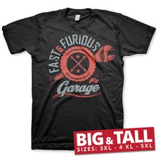 Licenza Ufficiale Fast & Furious Garage Grande & Alto 3XL, 4XL, 5XL Uomo T-Shirt