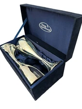 THINGS REMEMBERED SILVER PLATED WEDDING TOASTING GOBLETS ORIGINAL VELVET CASE