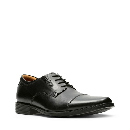 Clarks Tilden Cap Mens Black Leather 