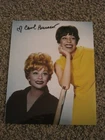 Actress CAROL BURNETT Signed 8x10 LUCILLE BALL Photo LUCY SHOW AUTOGRAPH 1T