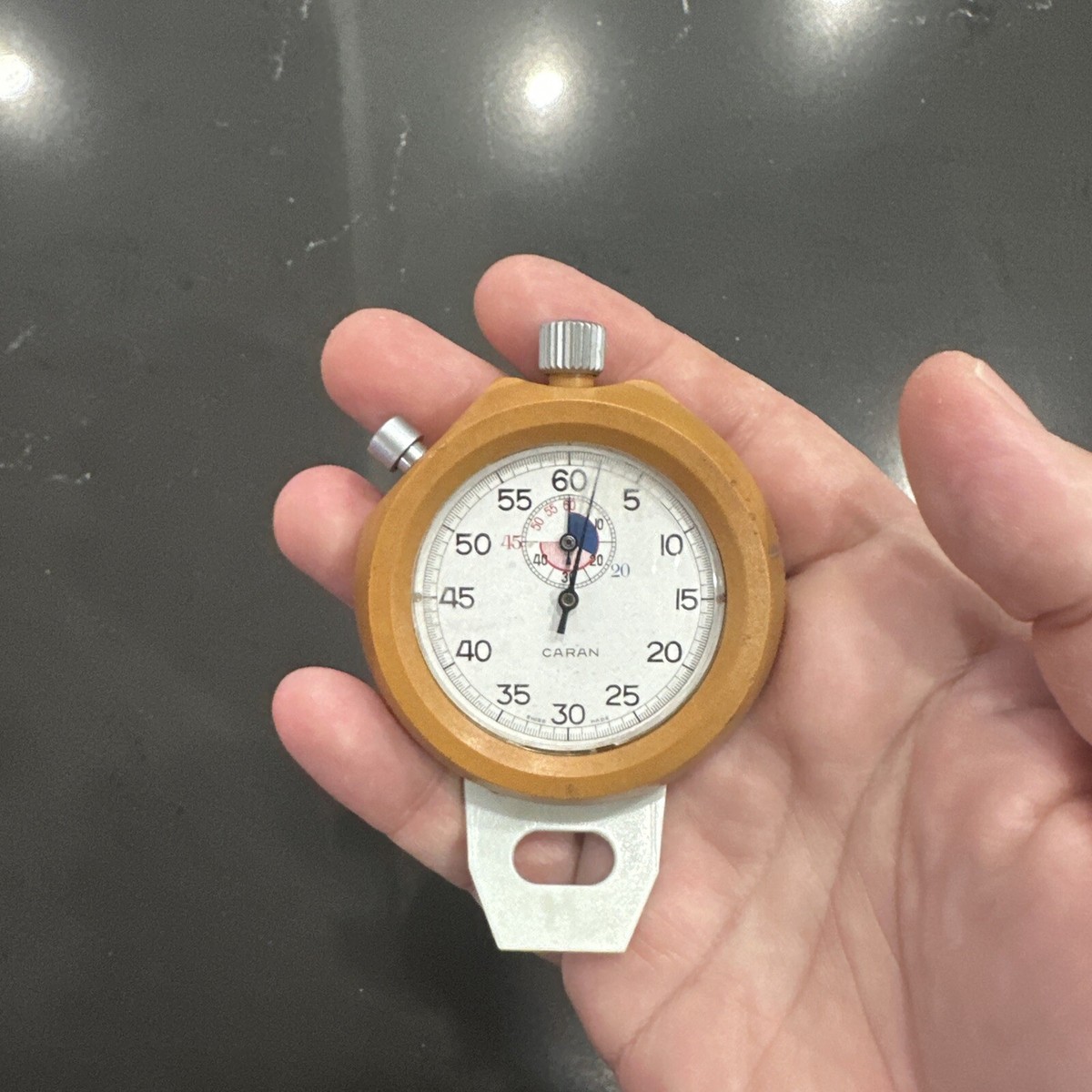 Vintage Nice looking Color Herwins super Hattrick stop watch. It