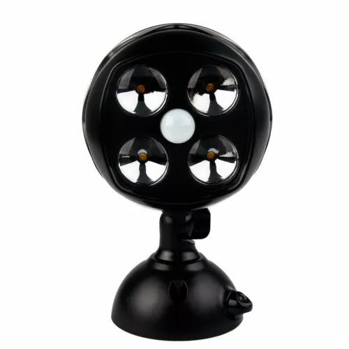 1Pcs 4 LED Security Light Motion Sensor Outdoor Lamp Spotlight Battery Powered - Picture 3 of 18