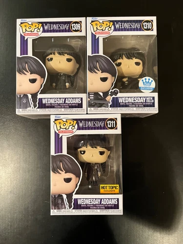 Wednesday Addams of Addams Family Set of 3 Funko Pop! #1309-1311