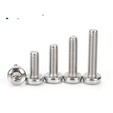 5/50pc M1.4-M8 304 A2-70 Stainless Steel Six-Lobe Torx Pan Round Head Screw Bolt