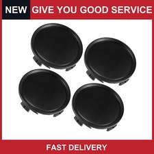 Universal 75mm Dia 4 Clips Wheel Tyre Center Hub Caps Cover Black Pack Of 4