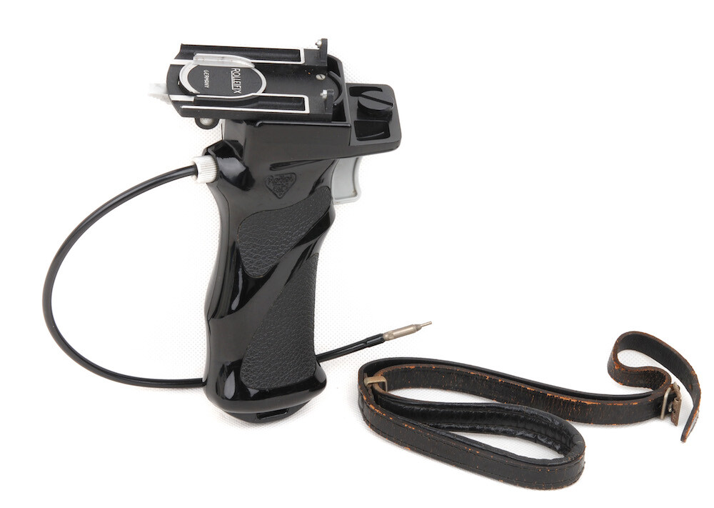 Ex+ Rollei/Rolleiflex Hand Grip w/Shutter Release Cable For 2.8F