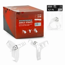 PLEASER Clear Detachable Removable Ankle Straps For Stripper Heels Shoes S-M