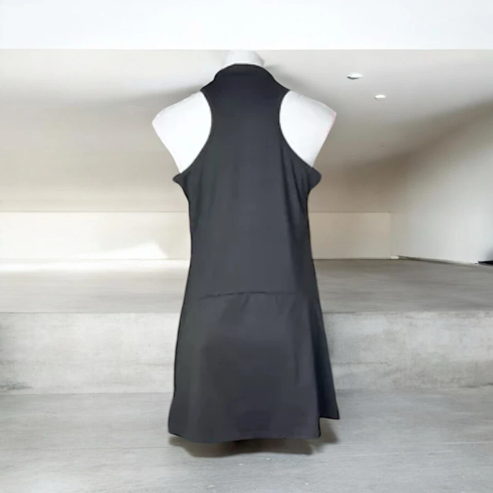 Esprit Black Sleeveless Dress Zipper Front High Neck Knee Length Size 4 - Image 2 of 4