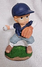 Baseball Boy Figurine by Greenbriar Blue Uniform
