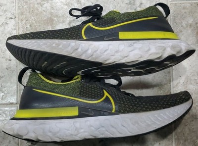 Nike React Infinity Run FK Flyknit Black Yellow Men's Size US11 CD4371-013 NICE!